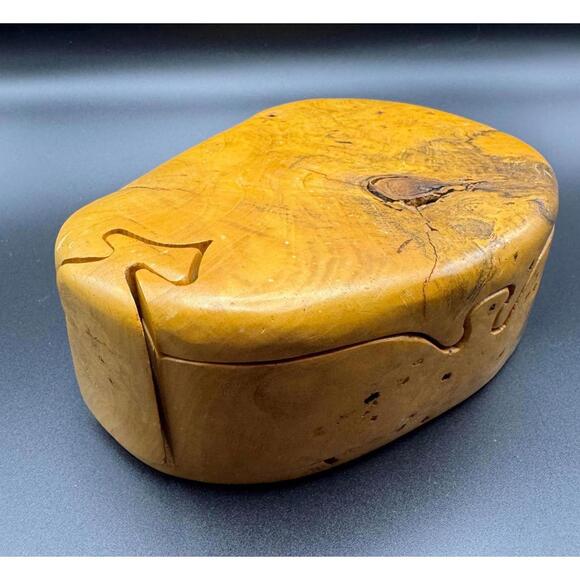 Handcrafted Wooden Decorative Puzzle Box Signed by Richard Rothbard